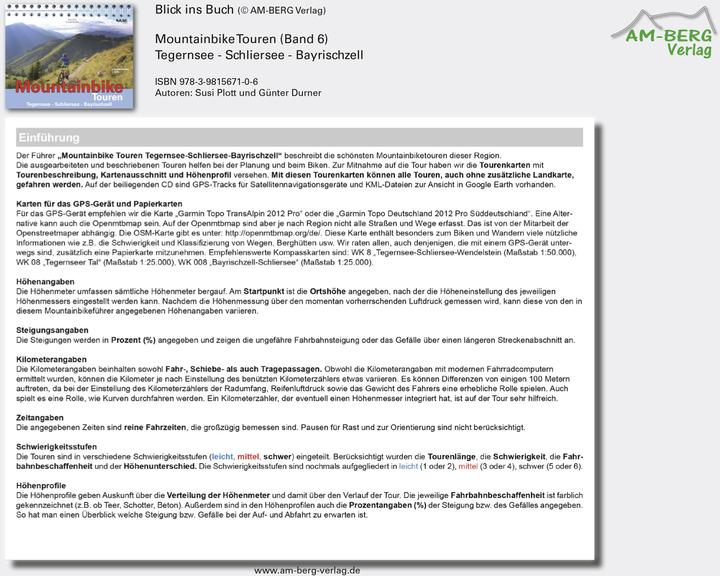 Produktbild Mountainbike Touren Tegernsee - Schliersee - Bayrischzell (Deutsch, Susi Plott, Günter Durner, 2013)