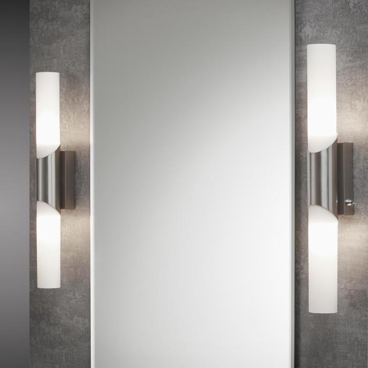 Actual product image Briloner Bathroom wall lamp, matt nickel, 2xE14/40W (E14)