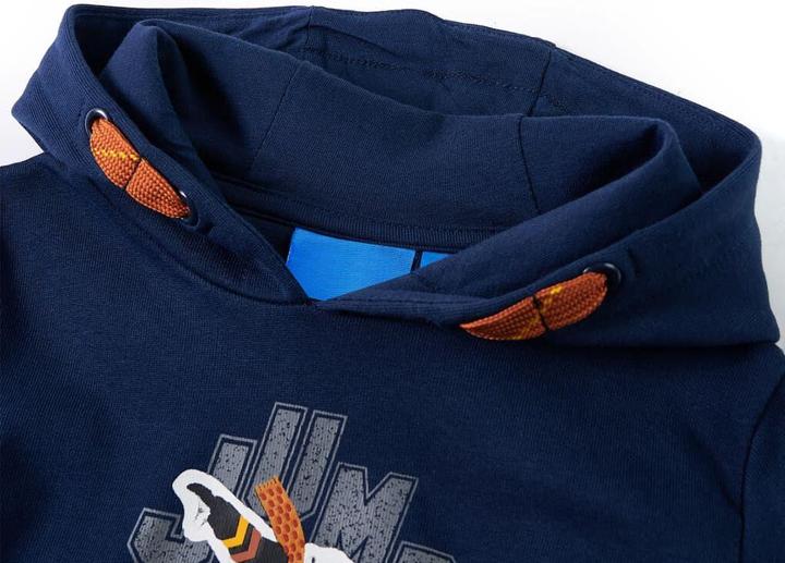 Actual product image VidaXL Kids hoodie navy blue 128,Material: 92 (128)