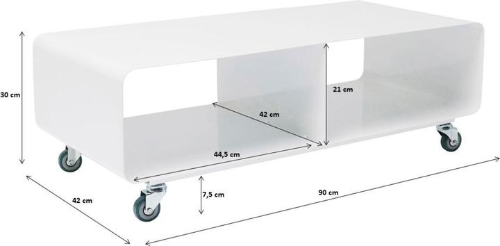 Actual product image Kare Design Lounge M TV Mobil White (90 x 42 x 30 cm)