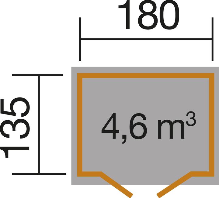 Produktbild Weka Holzbau Gerätehaus 344 Flachdach