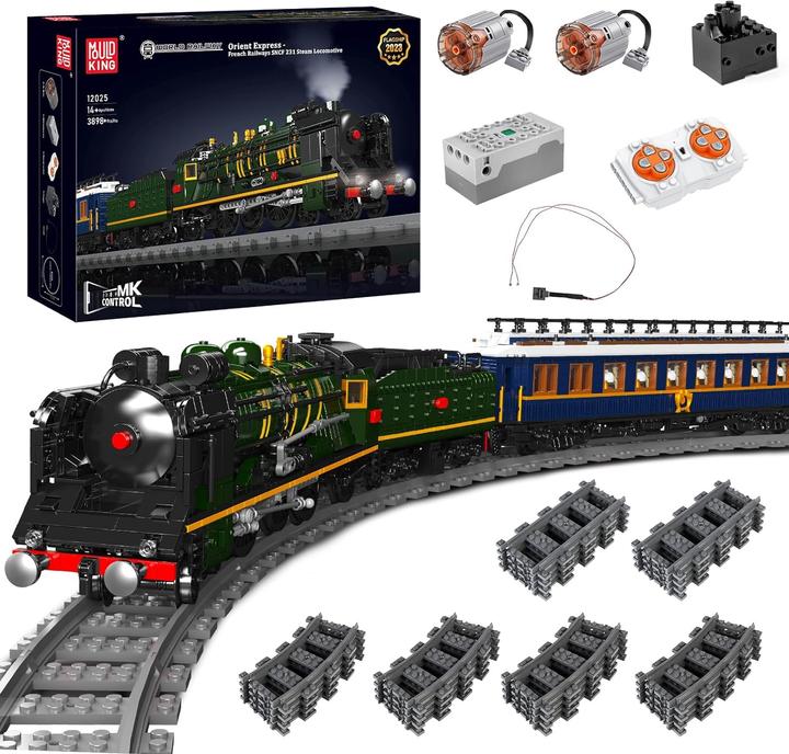 Actual product image Mould King SNCF 231 steam locomotive (Orient-Express)