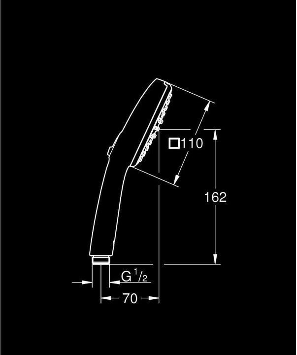 Produktbild Grohe Vitalio Comfort 110 QuickFix Handbrause, intelligente Strahlumstellung, wassersparend, 2 Strahlarten (2 Strahlarten, 7.40 l/min)