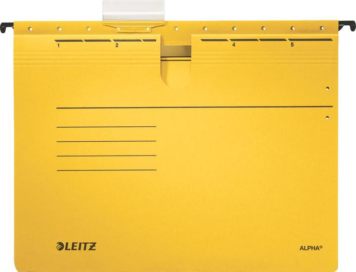 Actual product image Leitz ALPHA hanging file, A4, commercial stapling, yellow (A4, 25 x)
