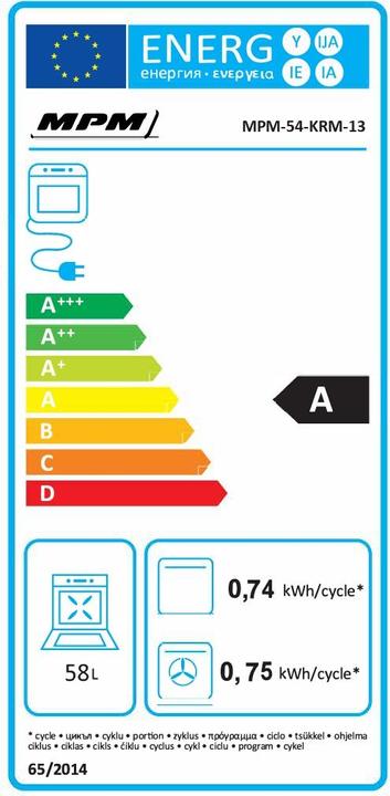 Label énergétique MPM 54-KRM-13