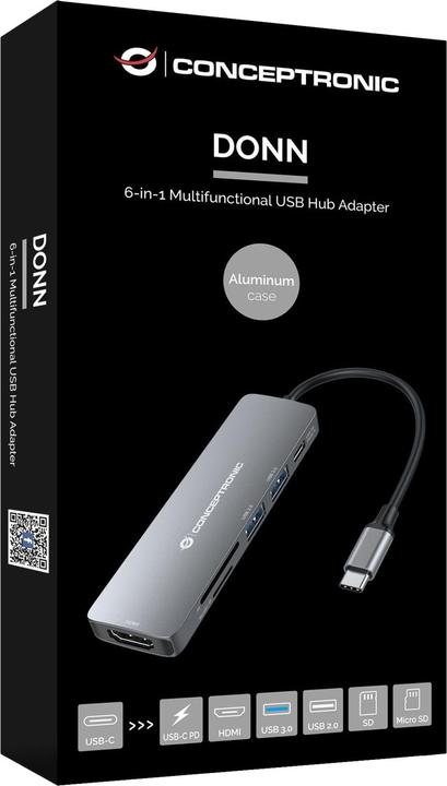 Actual product image Conceptronic USB C zu (USB-C, 6 Ports)