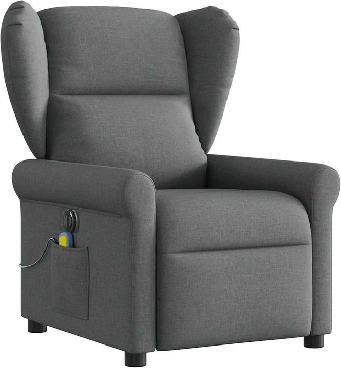 Immagine prodotto VidaXL Sedia da massaggio elettrica in tessuto grigio scuro