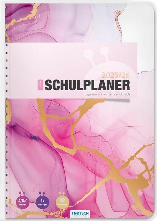 Schulplaner Pink 25/26 (A5, Tedesco)