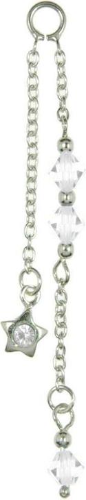 Image du produit Bijouteria Pendentif de piercing ventre (Argent 925, Cristallin)