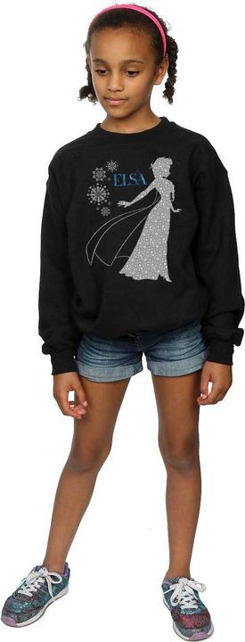 Actual product image Disney Girls Frozen Elsa Christmas Silhouette Sweatshirt (152, 158)