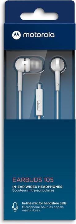 Produktbild Motorola Earphone EARBUDS 105 WHT (keine Geräuschunterdrückung, Kabelgebunden)