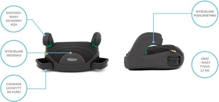 Actual product image Graco Eversure Lite (Booster seat, ECE R129/i-Size Standard)