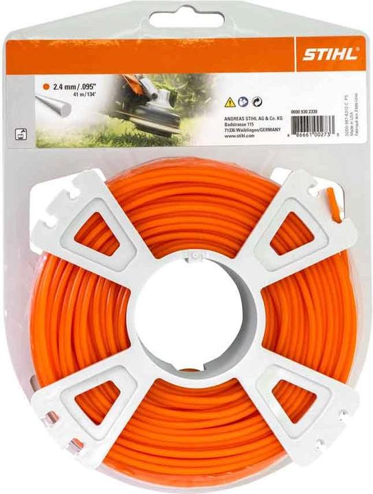 Actual product image Stihl 9302339 Mowing string round 2.4 mm x 41m, orange (Weed whacker, Trimmer line + line spool)
