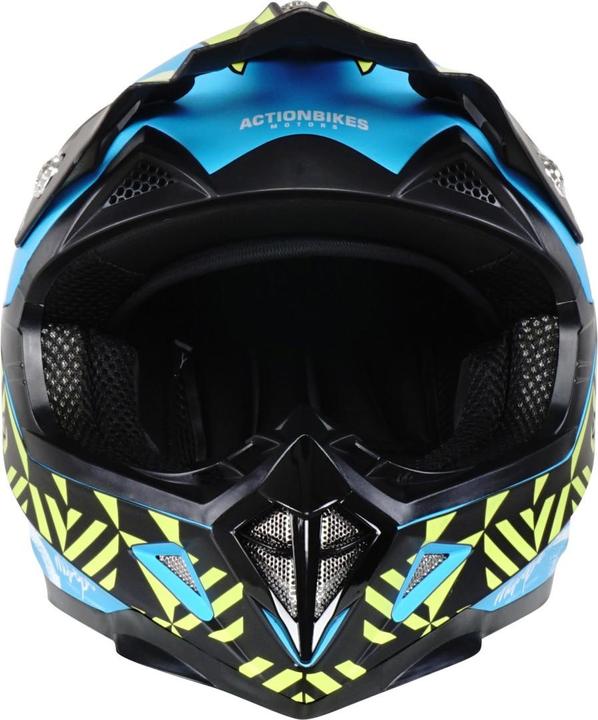 Produktbild Actionbikes Motors Kinder Cross Helm ECE R22-05-Norm Kinderhelm Motorradhelm Quadhelm Crosshelm (Blau S (55-56cm))