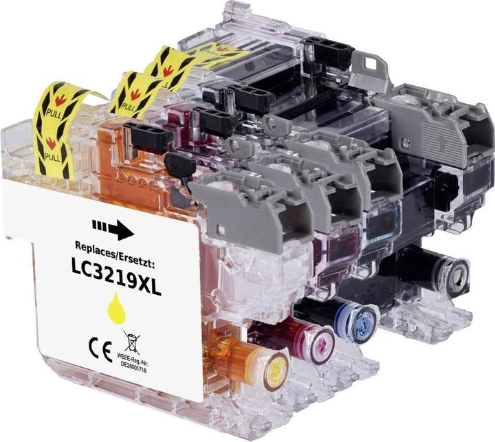 Actual product image Renkforce Ink combination pack replaces Brother LC-3219XL BKCMY (LC3219XLVALDR) Compa (M, FC, C, Y)