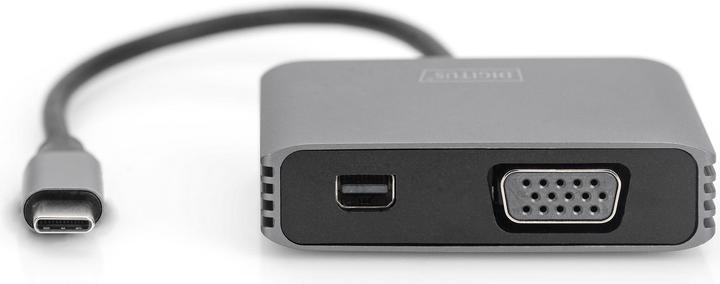 Image du produit Digitus Adaptateur graphique USB-C™ 4K 2 en 1 Mini DisplayPort + VGA (Mini DP, VGA, 20 cm)