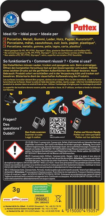 Actual product image Pattex Ultragel Matic (3 g)