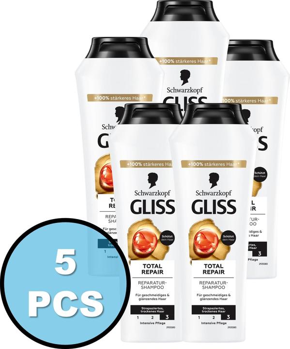 Produktbild Schwarzkopf 5xKur Shampoo 250ml Total Repair (250 ml, Flüssiges Shampoo)