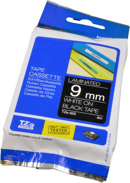 Actual product image Brother Tze-325 (0.90 cm, Black, White)