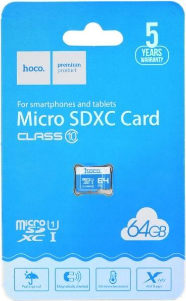 Immagine prodotto Hoco Schede di memoria Scheda di memoria microSD 64GB classe 10 (64 GB, microSD, U1, UHS-I)