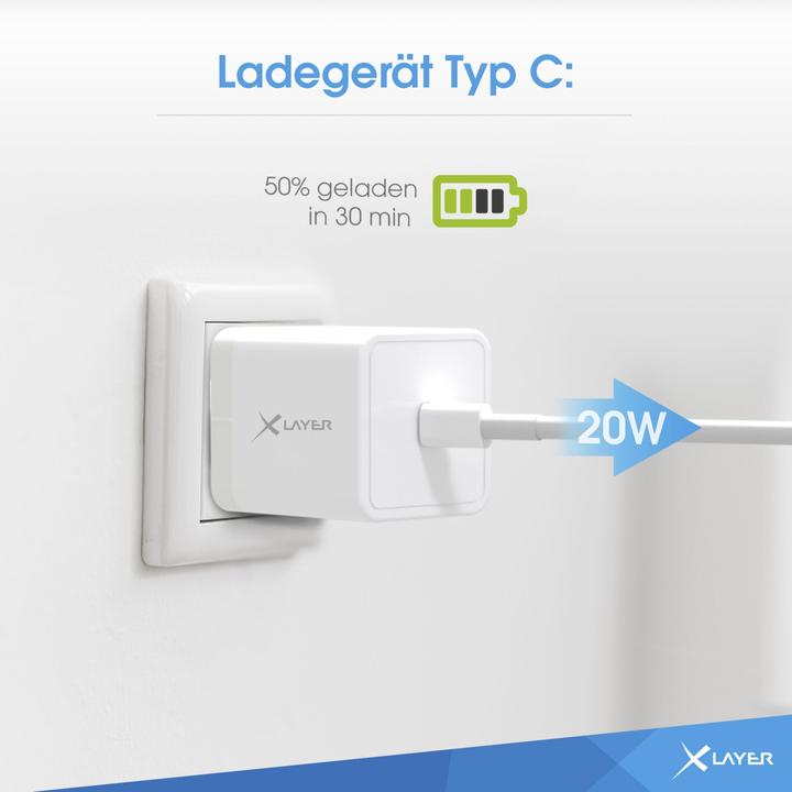 Productafbeelding Xlayer Type-C (USB-C) Enkele oplader PD 20W Wit (20 W)