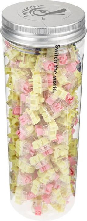 Actual product image Ducky TTC Gold Pink Switch, mechanical, 3-pin, linear, MX stem, 37g - 110 pieces