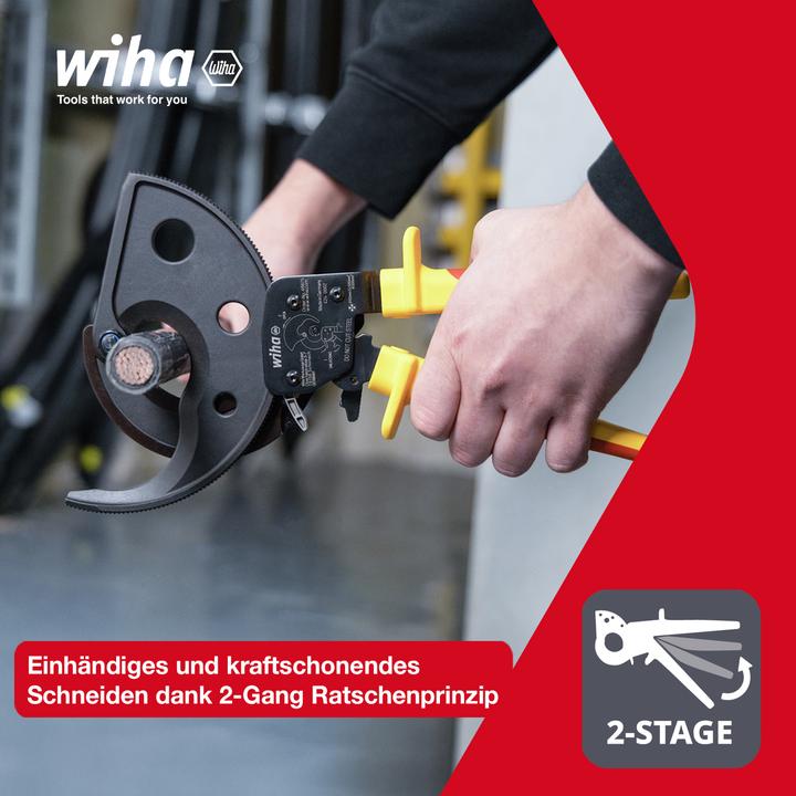 Actual product image Wiha Cable cutter electric up to 500 mm² with ratchet principle (500 mm)