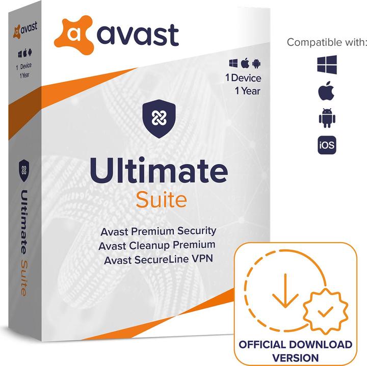 Actual product image Avast Ultimate (1 User, 1 Devices/Users, 12 months)