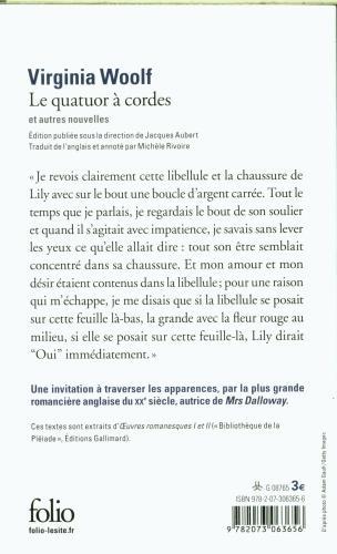 Produktbild Le quatuor à cordes : et autres nouvelles (Französisch, Woolf Virginia, 2024)