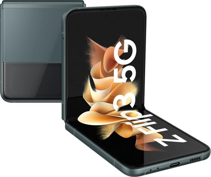Actual product image Samsung Galaxy Z Flip3 5G EU (128 GB, Green, 6.70", SIM + eSIM, 12 Mpx, 5G)
