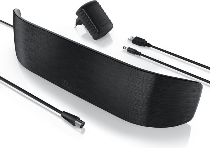 Produktbild Aplic DVB-T2, Antenne für Innenbereich, digitale aktive HD Innenantenne mit Netzteil (Zimmerantenne, 28 dB, DVB-T / -T2)