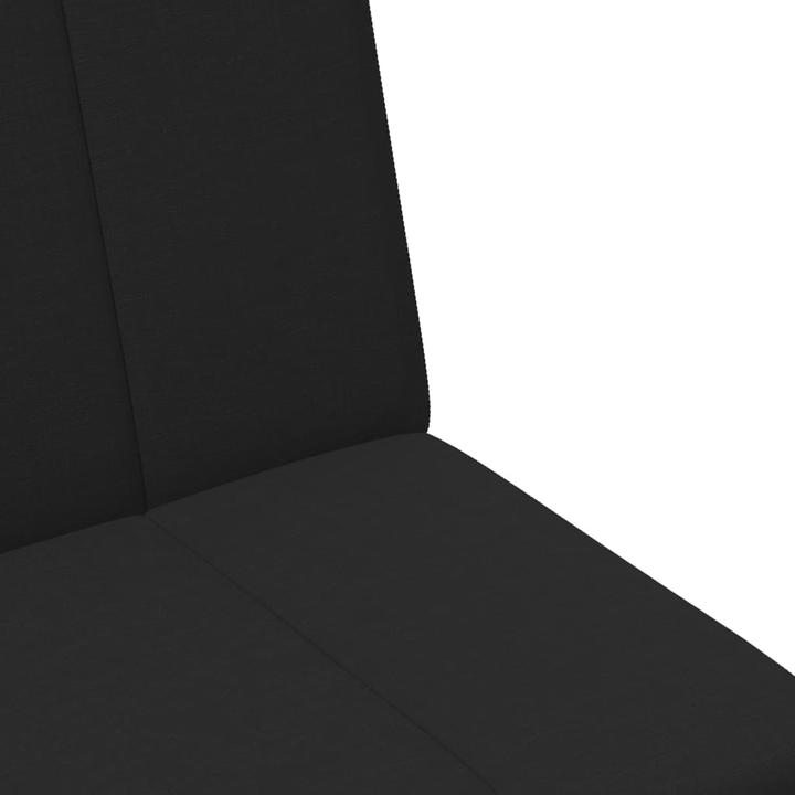 Actual product image VidaXL Sofa bed 2 seater with footstool Sofa bed daybed black fabric