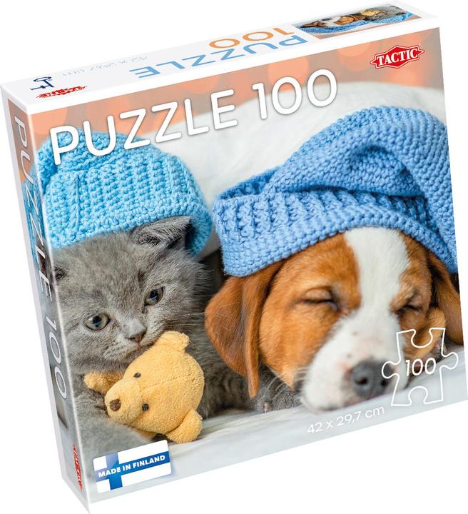 Image du produit Selecta Spielzeug Puzzle Gentil chaton et chien endormi, 100 pièces. (100 pièces)