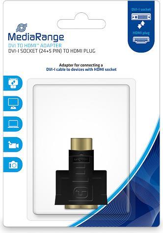 Immagine prodotto MediaRange Presa DVI-I (24+5-pin)/spina HDMI nera (HDMI, DVI)