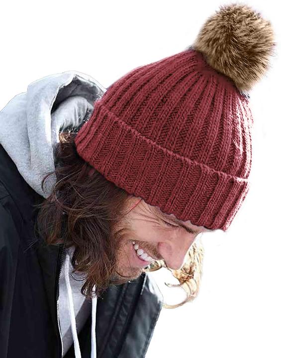 Produktbild Beechfield Strickmütze mit Bommel (One Size)