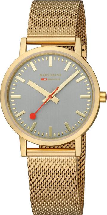 Mondaine Classic - von der Natur inspiriert - Ip Gold (Analoguhr, 36 mm)