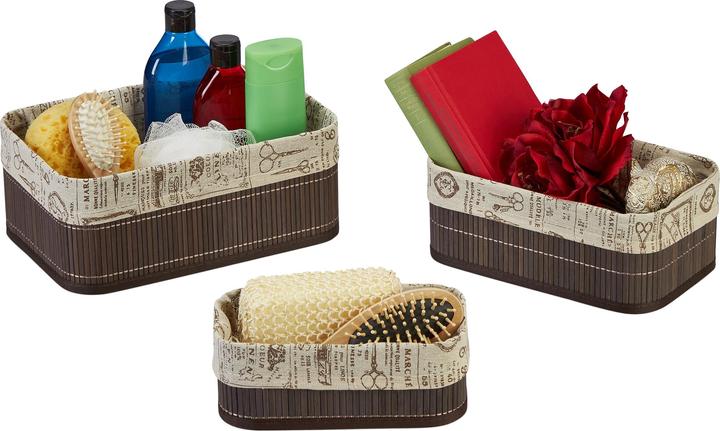 Immagine prodotto Relaxdays 3x Ceste-portaoggetti (3 x, 30 x 20 x 12 cm)