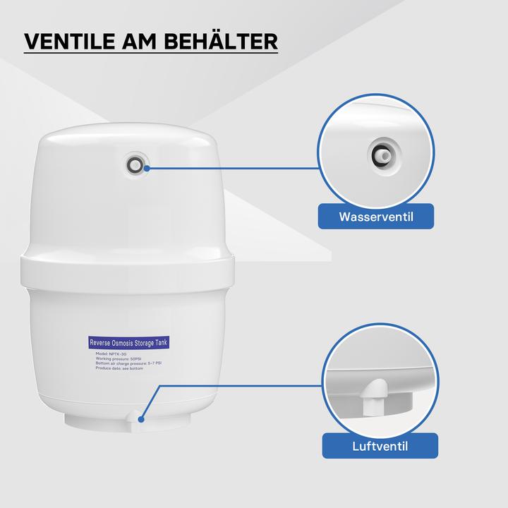 Produktbild Naturewater Umkehrosmose 3 G Wassertank 11,35 L Wasser Container lebensmittelecht