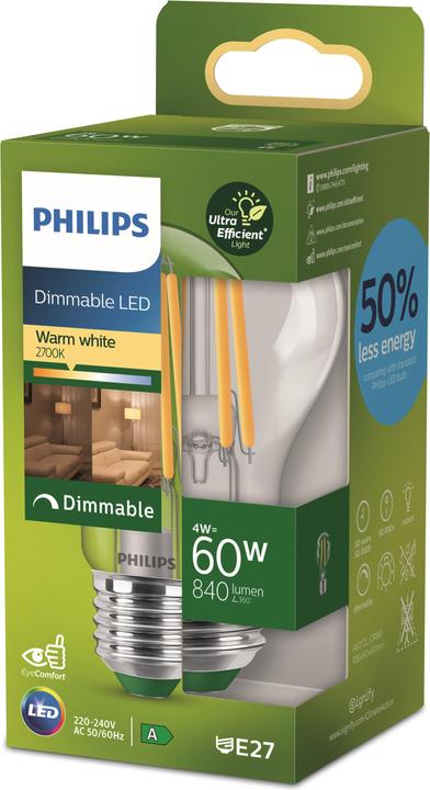 Actual product image Philips Ultra Efficient (E27, 4 W, 840 lm, 1 x, A)