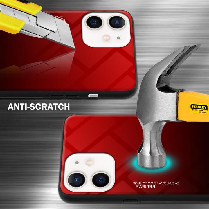Produktbild Cadorabo TPU 2 Farben Glas Cover (Apple iPhone 12 mini)