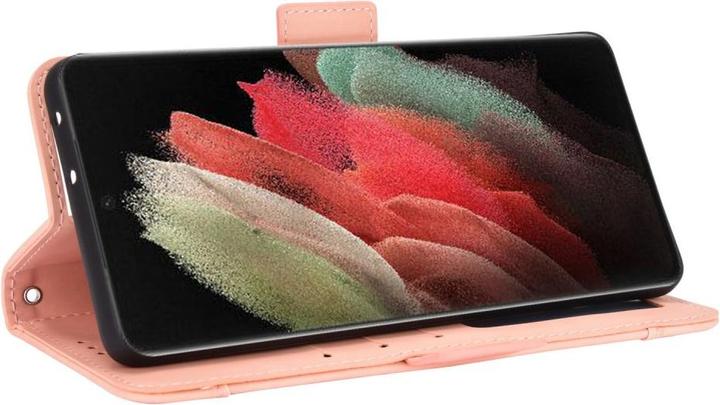 Image du produit Cover-Discount Galaxy S21 Ultra - Étui avec de nombreux emplacements pour cartes rose (Samsung Galaxy S21 Ultra)