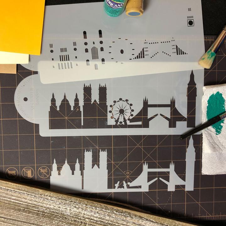 Actual product image Designer Stencils London City Skyline Stencil