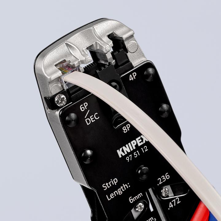 Actual product image Knipex Crimping Pliers for Western plugs (200 mm)