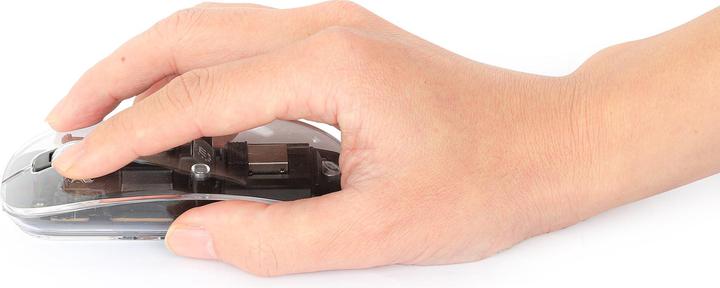 Actual product image Manhattan MH Transparent 4D mouse, Black (Wireless)