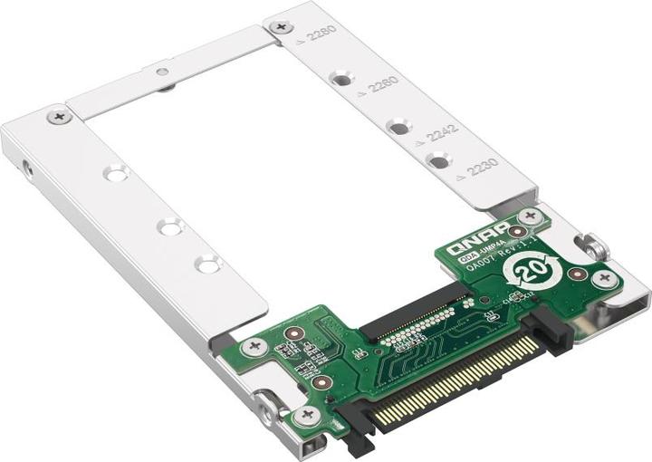 Actual product image QNAP QDA-UMP4A U.2 NVMe to M.2 NVMe SSD PCIe adapter 7mm