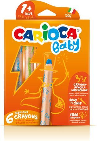 Image du produit Carioca Crayon Baby 3 en 1 (Multicolore, 6 x)