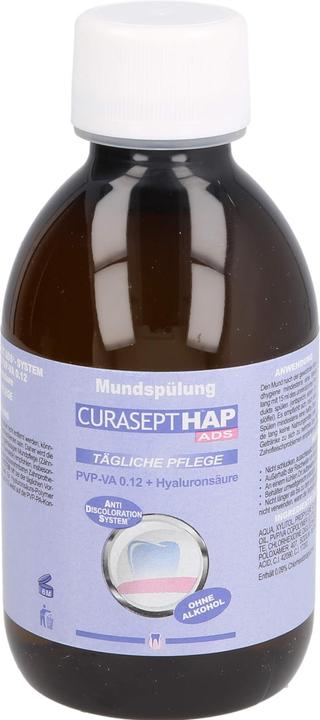 Actual product image Curasept HAP012 PVP-VA 0.12 + Hyaluron Mouthwash, 200 ml FLA (200 ml, Mouthwash)