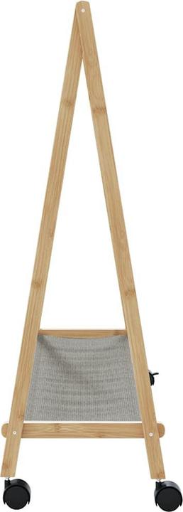 Produktbild VidaXL Kleiderständer mit Ablagen und Rollen 106x34x106,5 cm Bambus