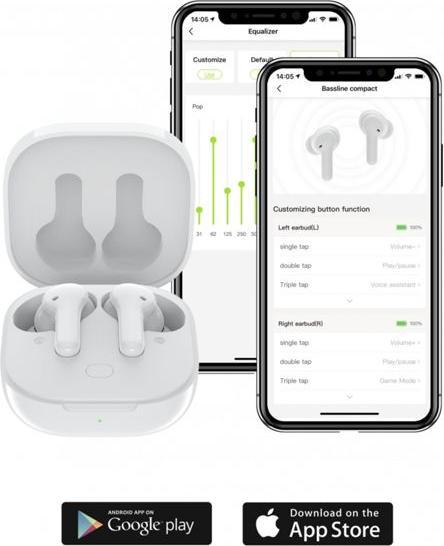 Actual product image Boompods Bassline GO Bluetooth® HiFi In Ear Headphones In Ear Headset, Volume Control, Sweat Resistant... (ANC, 23 h, Wireless)