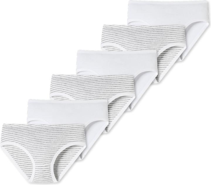 Schiesser 6er Pack Kids Girls Feinripp Organic Cotton Hüftslips